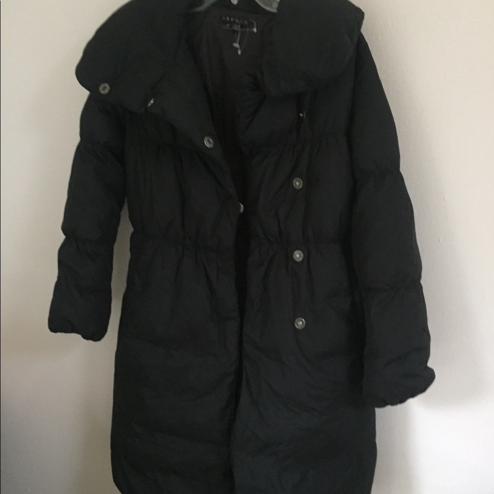 Theory black down coat